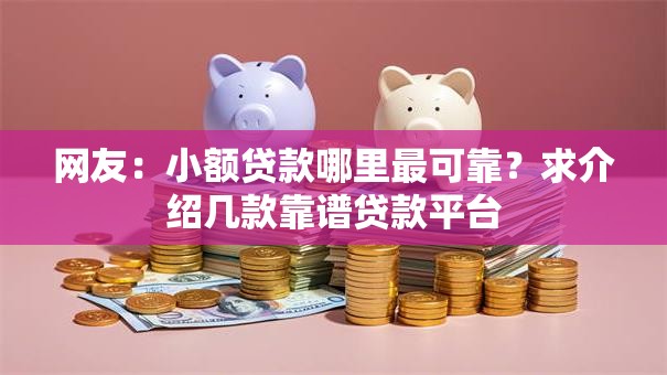 网友:小额贷款哪里最可靠?求介绍几款靠谱贷款平台 网友:小额贷款哪里最可靠?求介绍几款靠谱贷款平台