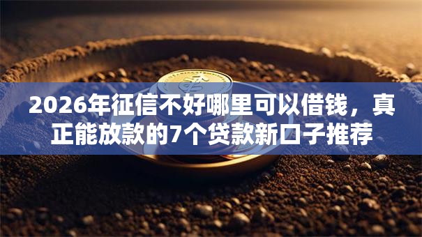 2026年征信不好哪里可以借钱,真正能放款的7个贷款新口子推荐 2026年征信不好哪里可以借钱,真正能放款的7个贷款新口子推荐