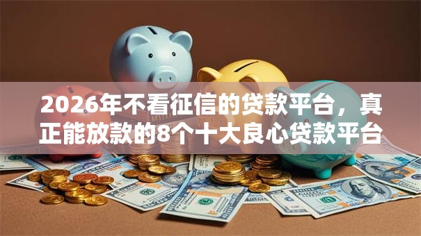 2026年不看征信的贷款平台，真正能放款的8个十大良心贷款平台推荐