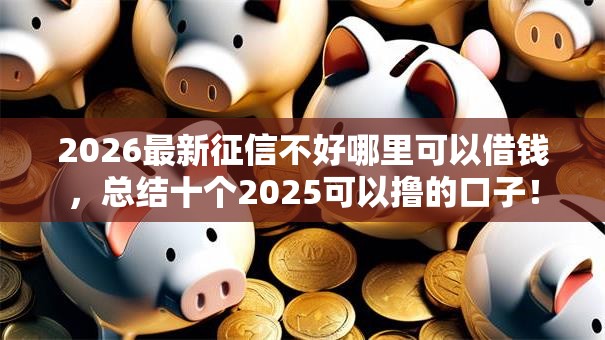 2026最新征信不好哪里可以借钱，总结十个2025可以撸的口子！