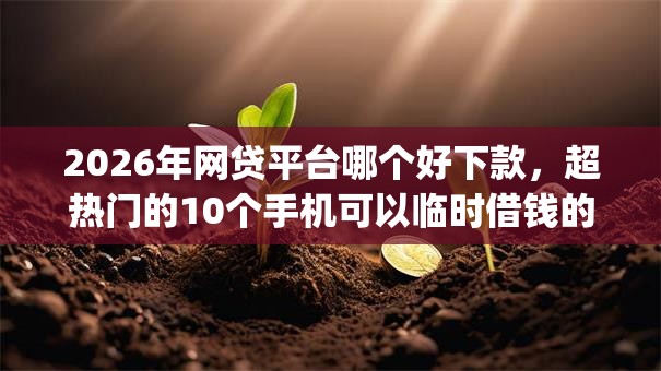 2026年网贷平台哪个好下款，超热门的10个手机可以临时借钱的app推荐