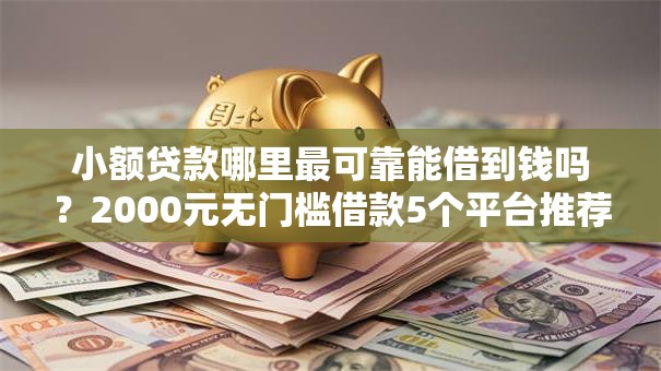 小额贷款哪里最可靠能借到钱吗？2000元无门槛借款5个平台推荐