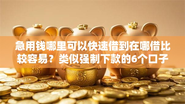 急用钱哪里可以快速借到在哪借比较容易?类似强制下款的6个口子参考 急用钱哪里可以快速借到在哪借比较容易?类似强制下款的6个口子参考