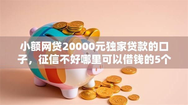 小额网贷20000元独家贷款的口子,征信不好哪里可以借钱的5个平台介绍 小额网贷20000元独家贷款的口子,征信不好哪里可以借钱的5个平台介绍