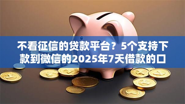 不看征信的贷款平台?5个支持下款到微信的2025年7天借款的口子秒到的 不看征信的贷款平台?5个支持下款到微信的2025年7天借款的口子秒到的