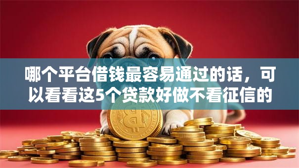 哪个平台借钱最容易通过的话，可以看看这5个贷款好做不看征信的口子