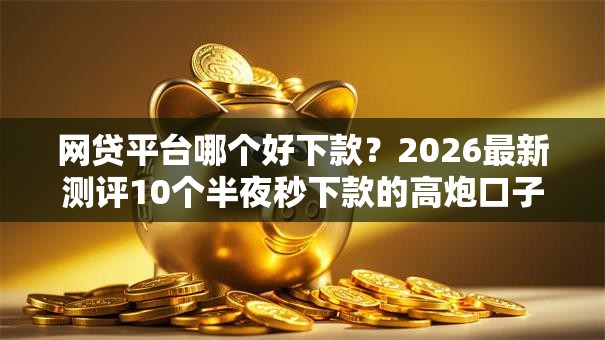 网贷平台哪个好下款？2026最新测评10个半夜秒下款的高炮口子