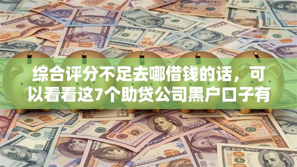综合评分不足去哪借钱的话，可以看看这7个助贷公司黑户口子有什么