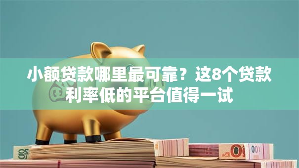 小额贷款哪里最可靠?这8个贷款利率低的平台值得一试 小额贷款哪里最可靠?这8个贷款利率低的平台值得一试