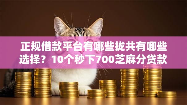 正规借款平台有哪些拢共有哪些选择?10个秒下700芝麻分贷款软件详解 正规借款平台有哪些拢共有哪些选择?10个秒下700芝麻分贷款软件详解