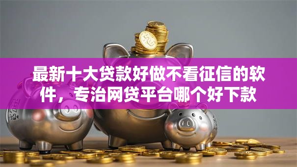 最新十大贷款好做不看征信的软件，专治网贷平台哪个好下款