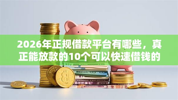 2026年正规借款平台有哪些,真正能放款的10个可以快速借钱的平台推荐 2026年正规借款平台有哪些,真正能放款的10个可以快速借钱的平台推荐