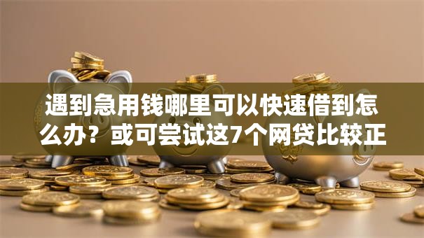 遇到急用钱哪里可以快速借到怎么办?或可尝试这7个网贷比较正规的平台 遇到急用钱哪里可以快速借到怎么办?或可尝试这7个网贷比较正规的平台