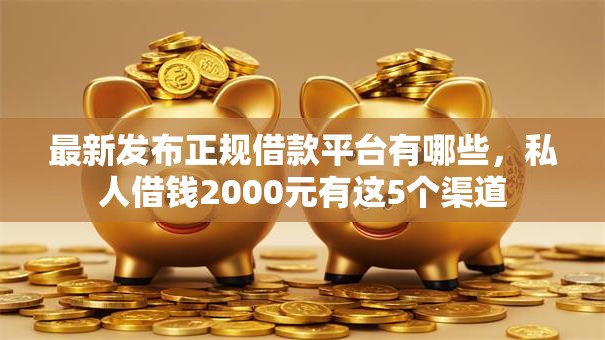 最新发布正规借款平台有哪些，私人借钱2000元有这5个渠道