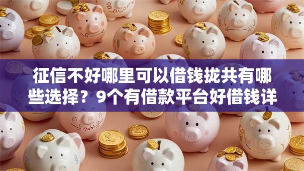 征信不好哪里可以借钱拢共有哪些选择?9个有借款平台好借钱详解 征信不好哪里可以借钱拢共有哪些选择?9个有借款平台好借钱详解