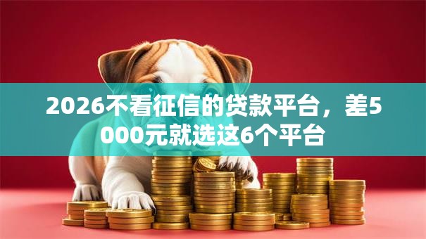 2026不看征信的贷款平台，差5000元就选这6个平台