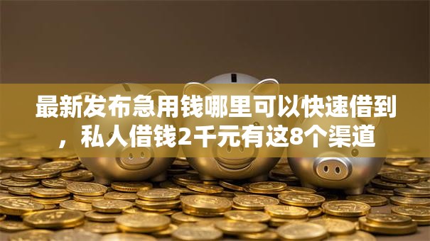 最新发布急用钱哪里可以快速借到，私人借钱2千元有这8个渠道
