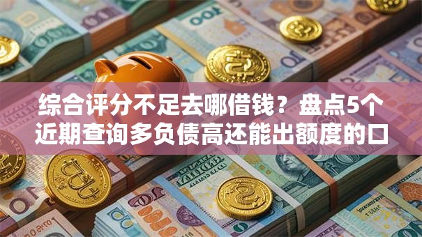 综合评分不足去哪借钱？盘点5个近期查询多负债高还能出额度的口子给你参考