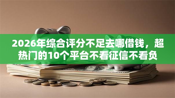 2026年综合评分不足去哪借钱，超热门的10个平台不看征信不看负债好下款推荐