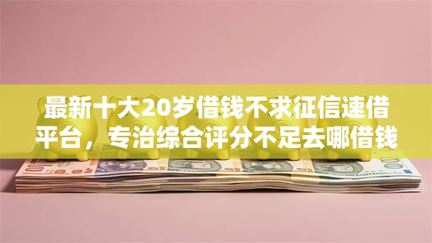 最新十大20岁借钱不求征信速借平台，专治综合评分不足去哪借钱