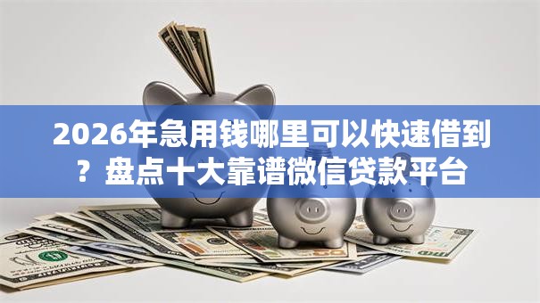 2026年急用钱哪里可以快速借到？盘点十大靠谱微信贷款平台