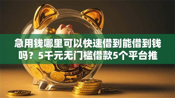 急用钱哪里可以快速借到能借到钱吗？5千元无门槛借款5个平台推荐