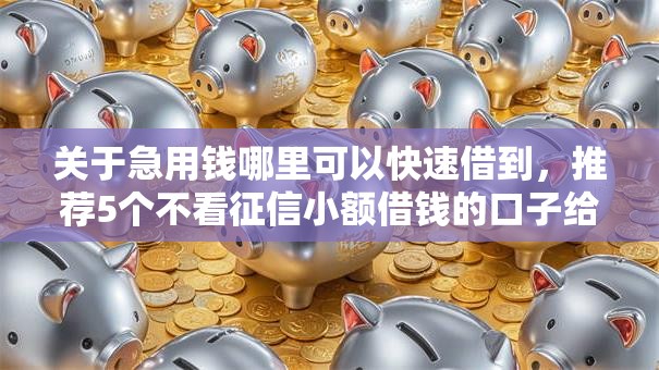 关于急用钱哪里可以快速借到,推荐5个不看征信小额借钱的口子给你 关于急用钱哪里可以快速借到,推荐5个不看征信小额借钱的口子给你