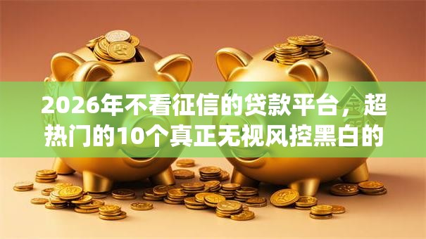 2026年不看征信的贷款平台,超热门的10个真正无视风控黑白的网贷app推荐 2026年不看征信的贷款平台,超热门的10个真正无视风控黑白的网贷app推荐