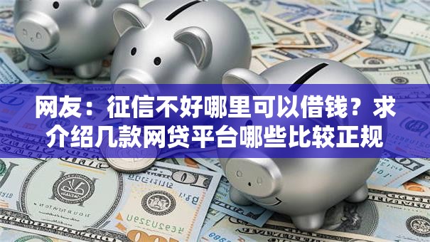 网友：征信不好哪里可以借钱？求介绍几款网贷平台哪些比较正规