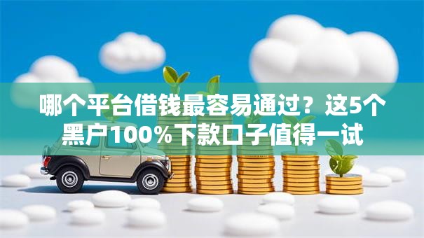 哪个平台借钱最容易通过？这5个黑户100%下款口子值得一试
