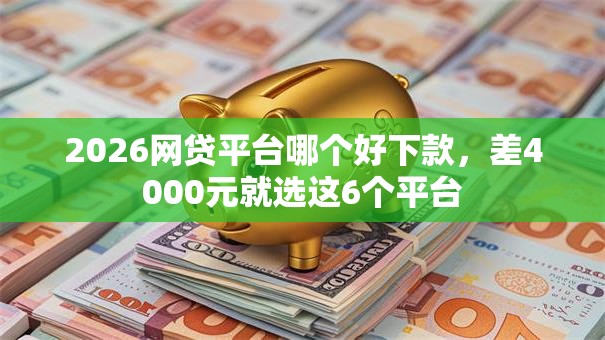 2026网贷平台哪个好下款，差4000元就选这6个平台
