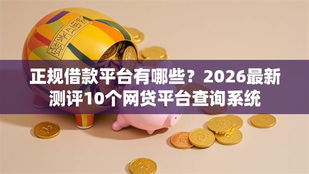 正规借款平台有哪些？2026最新测评10个网贷平台查询系统