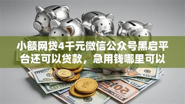小额网贷4千元微信公众号黑启平台还可以贷款，急用钱哪里可以快速借到的8个平台介绍
