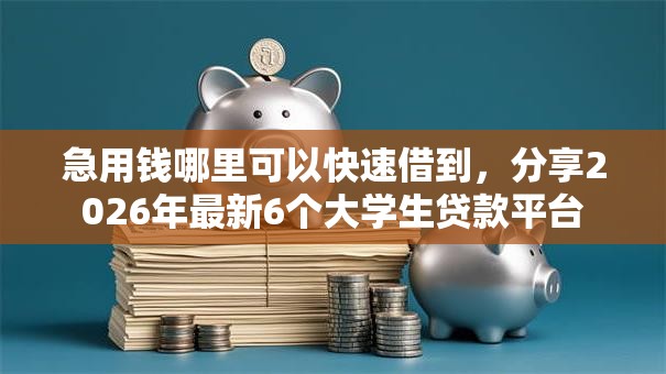 急用钱哪里可以快速借到，分享2026年最新6个大学生贷款平台
