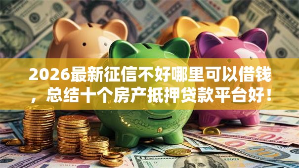 2026最新征信不好哪里可以借钱，总结十个房产抵押贷款平台好！