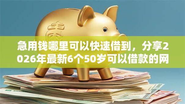 急用钱哪里可以快速借到，分享2026年最新6个50岁可以借款的网贷平台