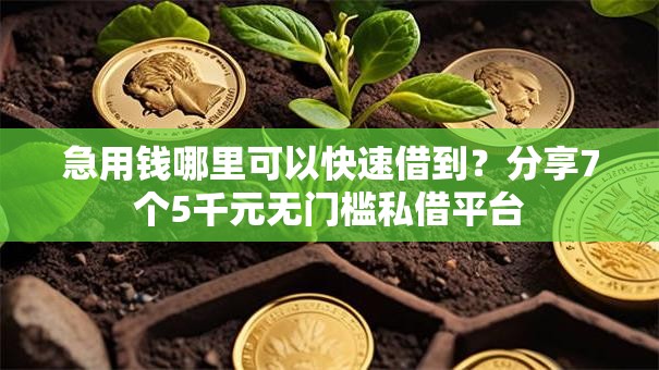 急用钱哪里可以快速借到?分享7个5千元无门槛私借平台 急用钱哪里可以快速借到?分享7个5千元无门槛私借平台
