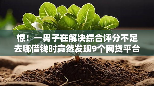 惊!一男子在解决综合评分不足去哪借钱时竟然发现9个网贷平台哪些不上征信,事后分享了出来 惊!一男子在解决综合评分不足去哪借钱时竟然发现9个网贷平台哪些不上征信,事后分享了出来