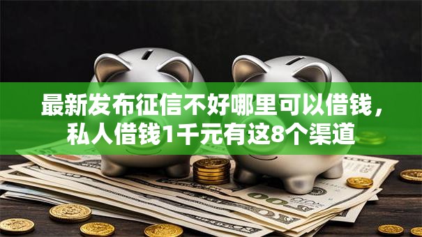 最新发布征信不好哪里可以借钱，私人借钱1千元有这8个渠道
