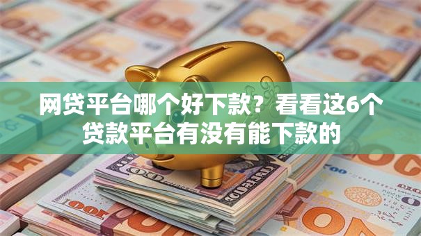 网贷平台哪个好下款？看看这6个贷款平台有没有能下款的