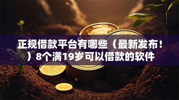正规借款平台有哪些（最新发布！）8个满19岁可以借款的软件