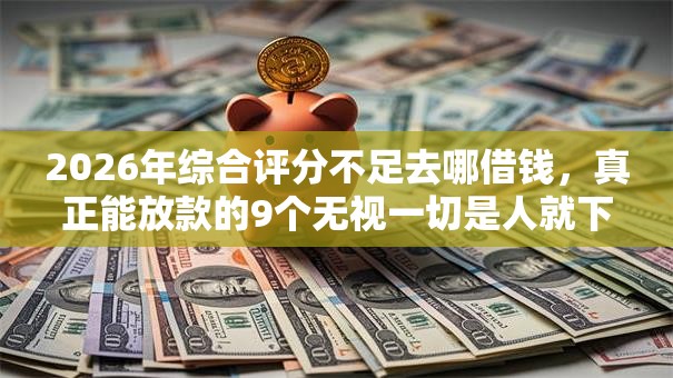 2026年综合评分不足去哪借钱，真正能放款的9个无视一切是人就下款平台推荐