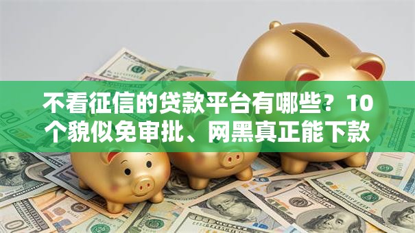 不看征信的贷款平台有哪些?10个貌似免审批、网黑真正能下款的软件合集 不看征信的贷款平台有哪些?10个貌似免审批、网黑真正能下款的软件合集