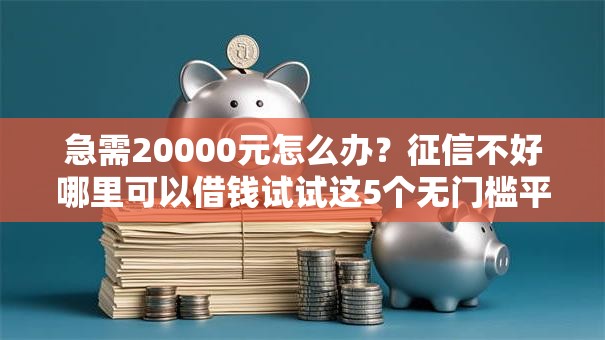 急需20000元怎么办？征信不好哪里可以借钱试试这5个无门槛平台