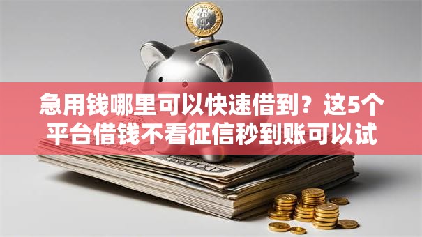 急用钱哪里可以快速借到?这5个平台借钱不看征信秒到账可以试试 急用钱哪里可以快速借到?这5个平台借钱不看征信秒到账可以试试
