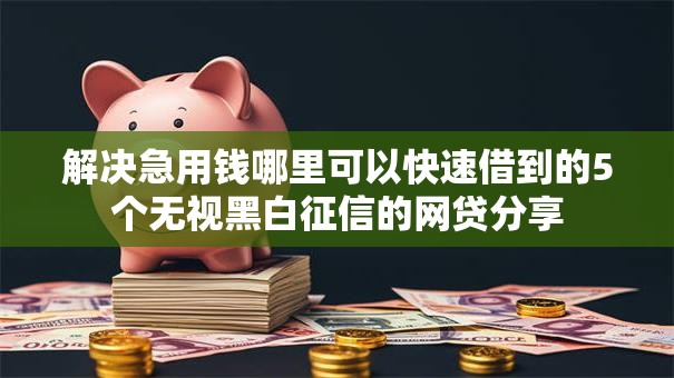 解决急用钱哪里可以快速借到的5个无视黑白征信的网贷分享