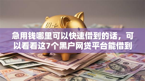 急用钱哪里可以快速借到的话，可以看看这7个黑户网贷平台能借到钱啊急用