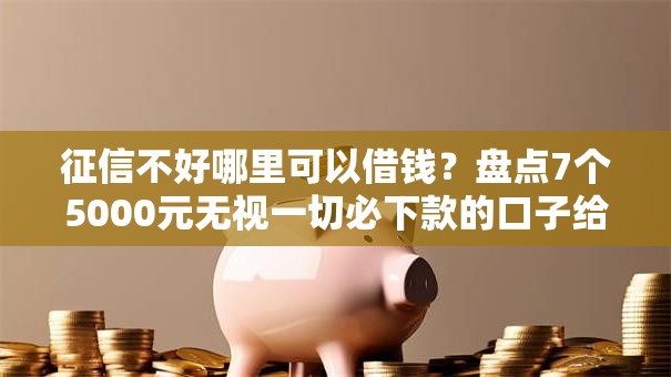 征信不好哪里可以借钱?盘点7个5000元无视一切必下款的口子给你参考 征信不好哪里可以借钱?盘点7个5000元无视一切必下款的口子给你参考
