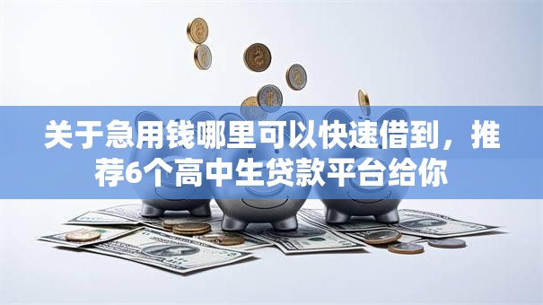 关于急用钱哪里可以快速借到，推荐6个高中生贷款平台给你