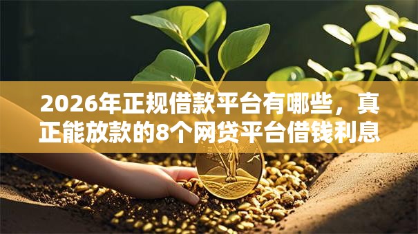 2026年正规借款平台有哪些，真正能放款的8个网贷平台借钱利息低推荐